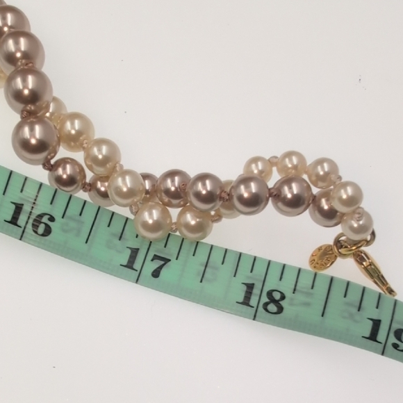 J. Crew Crewcuts Gold Pearl Necklace Elegant Design - Picture 4 of 4